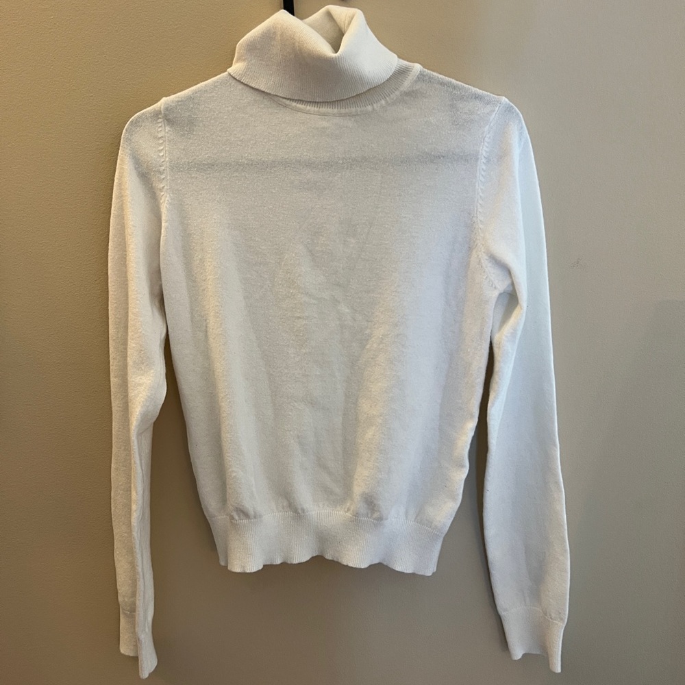 White turtleneck from Simons